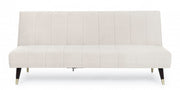 Divano-Letto Alma 3 posti Beige effetto velluto 180x88x82h cm
