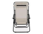 Sedia Sdraio Pieghevole Wayne Grigio Chiaro - 163x65x110 cm