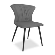 2X Sedia Core colore antracite con gambe in metallo nero H84xL56xP61