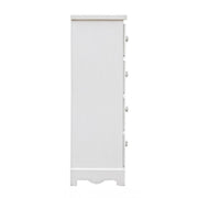 Cassettiera da camera in MDF quattro cassetti Bianca BLANC 31,5x26x h80 cm