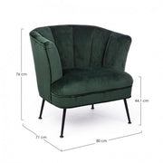 Poltrona verde stile design