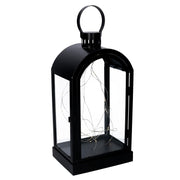 Lanterna led metallo nero cm20,2x15,2h38,5-46