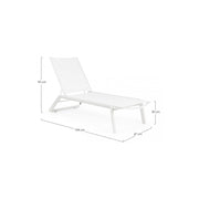 Lettino in alluminio Cruise con ruote bianco