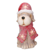 Cane resina led cappello rosso cm22x19,5h40
