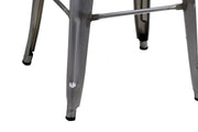 Sgabello ferro bristol galvanizzato cm39x39h45