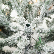 Albero tallinn innevato 851 rami 230 LED verde cm ø97h180