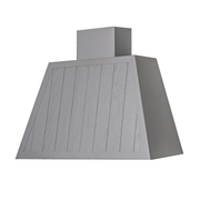 Cappa aspirante GARAGE WOOD DOGATO in acciaio inox silver cm 80