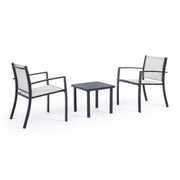 Set 3 pezzi da giardino salotto in metallo Auri antracite