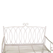Panchina esterno  metallo ragusa bianco cm 104x 55 x h90