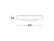Plafoniera Tonda 18W Led 4000K  linea loft  bianco