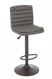 Sgabello bar Connor grigio scuro in ecopelle vintage