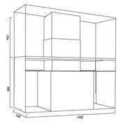 Cappa aspirante URBAN SPACE ISOLA in acciaio inox brunito cm 120x54