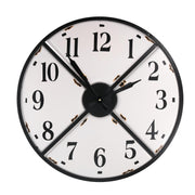 Orologio metallo bianco nero tondo cmø62x5