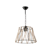 Lampada a sospensione Evren ASZ0881 metallo nero e corda
