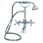 Rubinetto miscelatore vasca da bagno con doccetta cromo h.32x18x16 cm