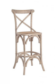 Sgabello bar grigio in legno stile naturale
