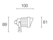 Faretto 6W Led 3000K  linea fox  nero