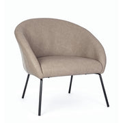 Poltrona tortora in velluto stile design