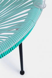 Tavolino con piano in vetro Parker Atol D50 cm