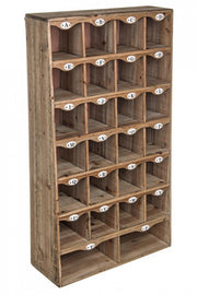 Casellario OFFICINA in legno di pino 85h cm