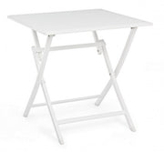 Tavolo da esterno pieghevole in alluminio Bianco ELIN 70x70x71H cm