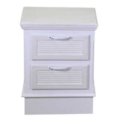 Mobiletto legno liverpool 2 cassetti bianco cm37x30h49
