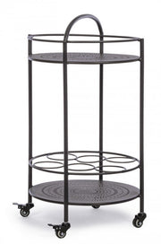 Carrello per bottiglie in acciaio Grigio Antracite