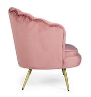 Divano 2 posti effetto velluto rosa Giliola