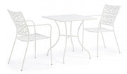 Tavolo in acciaio Kelsie bianco 70x70 cm