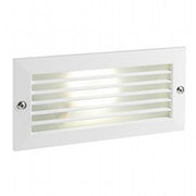 Applique da incasso in alluminio pressofuso con diffusore in vetro satinato bianco