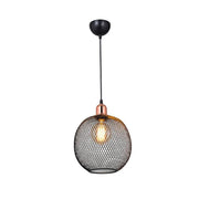 Lampada a sospensione metallo traforato nero Belin MDL4320 EFFEZ