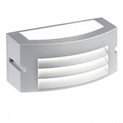 Applique in alluminio pressofuso con diffusore opalino - 10W, 950 lumen, luce calda alluminio