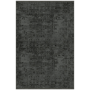 Tappeto ciniglia antiscivolo Vadi antracite decorazione geometrica 120x180 EFFEZ