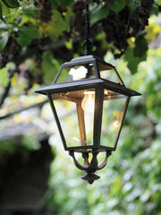 Lampada a Sospensione in Alluminio Pressofuso con Diffusori in Vetro Trasparente grafite