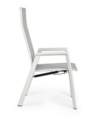 Sedia c-br reclinabile da giardino Steven Lunar 59x72x112h cm