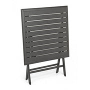 Tavolo da esterno pieghevole in alluminio Antracite ELIN 70x70x h71 cm