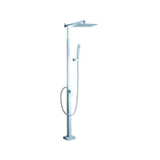 Gruppo doccia regolabile finitura cromo con soffione e doccietta h.230 cm EFFEZ