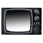 Specchio vetro tv nero rettangolare cm60x40