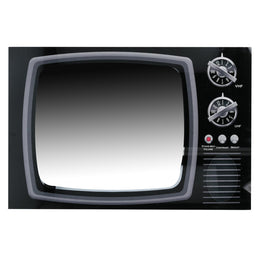 Specchio vetro tv nero rettangolare cm60x40