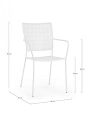 4x Sedia C-Br Lizette Bianco