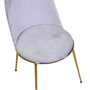 Sedia salotto design  velluto e metallo oro rotterdam grigio