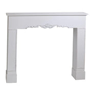 Camino legno bianco cm 114x20h84/102