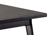 Tavolo moderno top ferro marrone cm 80 x 160 x h 76