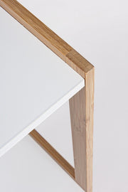 Scaffale Brooklyn bagno cucina bianco bamboo