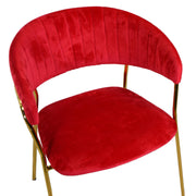 Poltrona in velluto Brendeburgo rosso