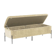 Panca velluto crema cm115x40h45