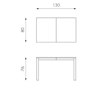 Tavolo allungabile in melaminico grigio chiaro 130/210x80x76h cm