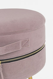 Set due pouf rosa con apertura