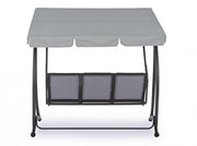 Dondolo in acciaio tre posti Antracite GRELY 190x120x h185 cm