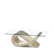 Tavolino in Vetro Temperato Filo Lucido 120 x 70 - Trasparente